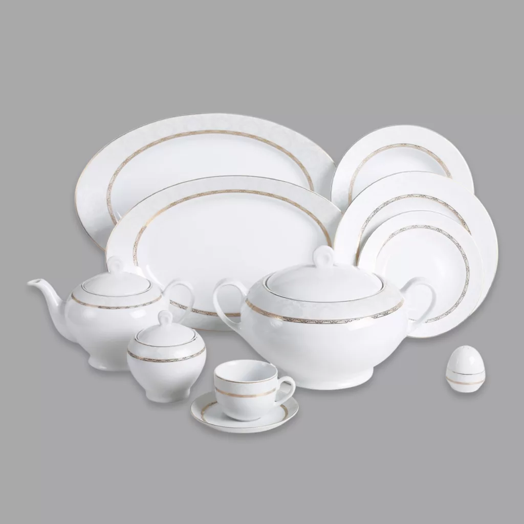 سرویس غذاخوری 102 پارچه 12 نفر چینی زرین ایران مدل Gift Top Grade