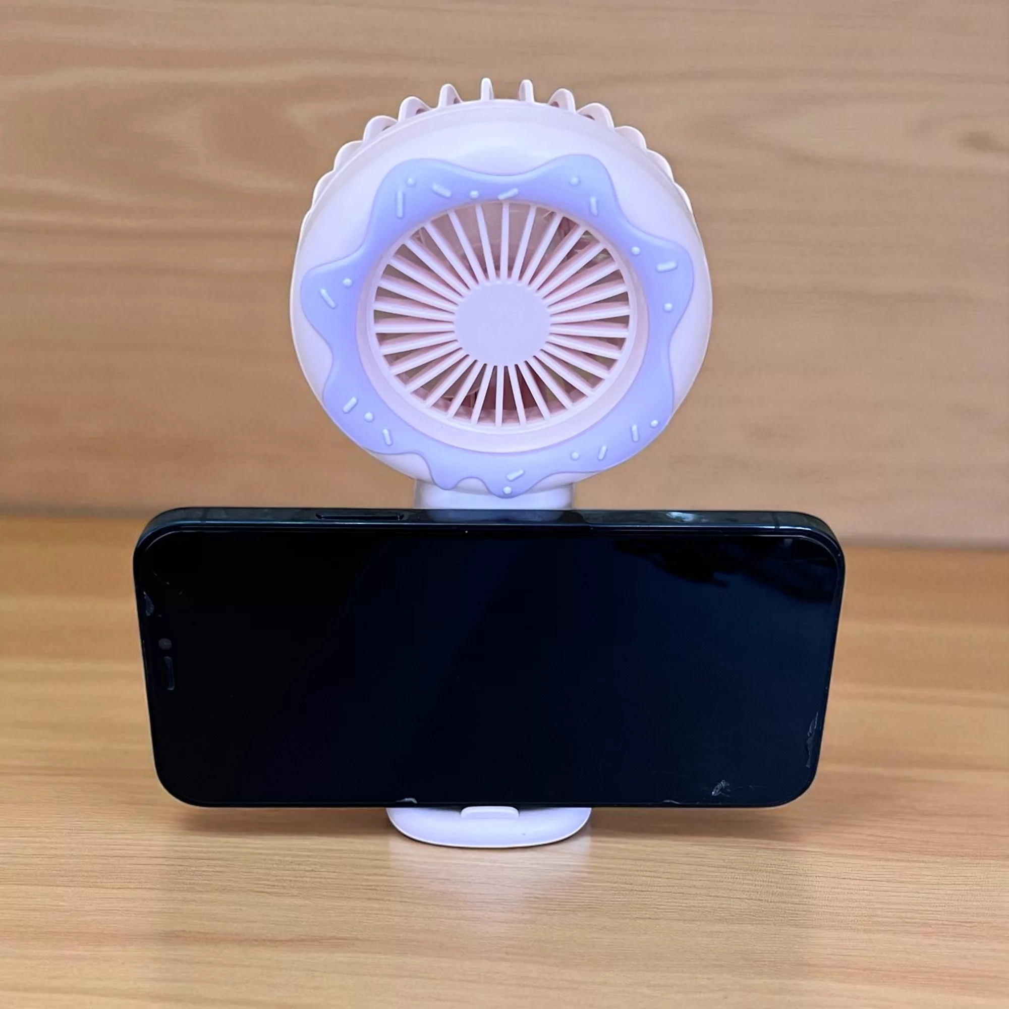 پنکه دستی مدل دونات شارژی کد 677