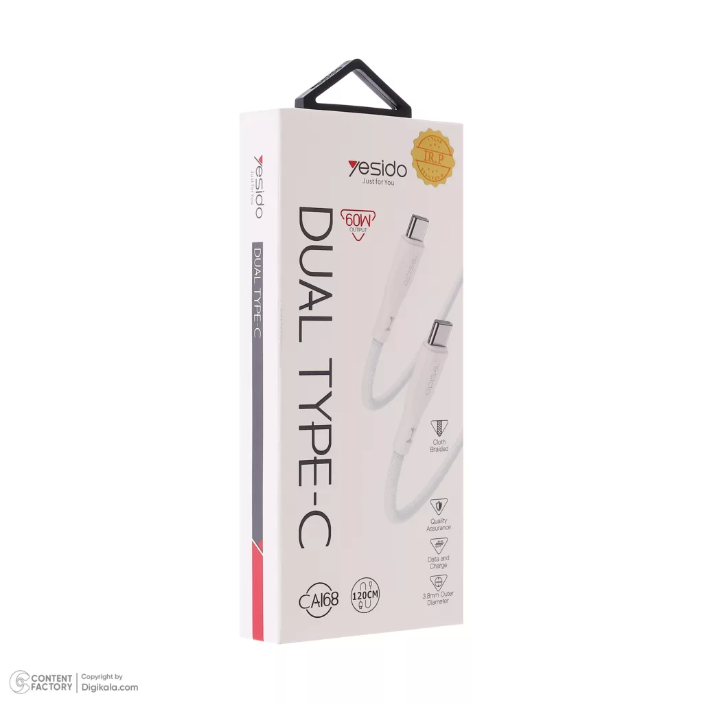کابل USB-C یسیدو مدل CAI68 طول 1.2 متر