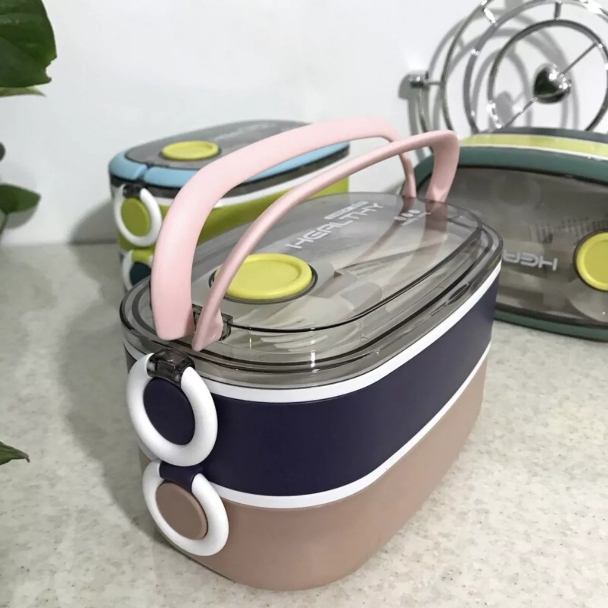 ظرف سفری مدل لانچ باکس دو طبقه