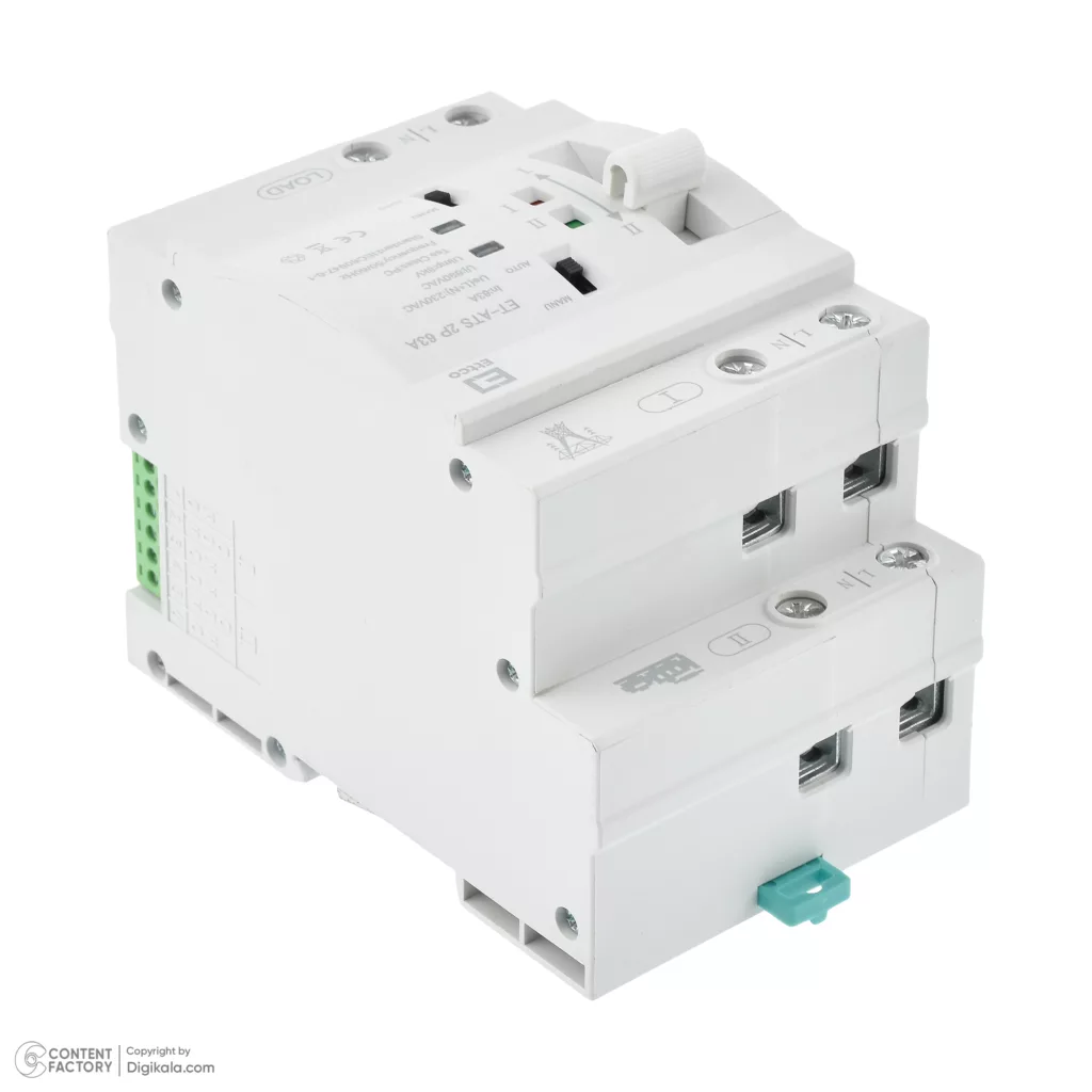 سوییچ انتقال خودکار اتکو مدل دوگانه قدرت 63 آمپرکد ET-ATS-2P-63A