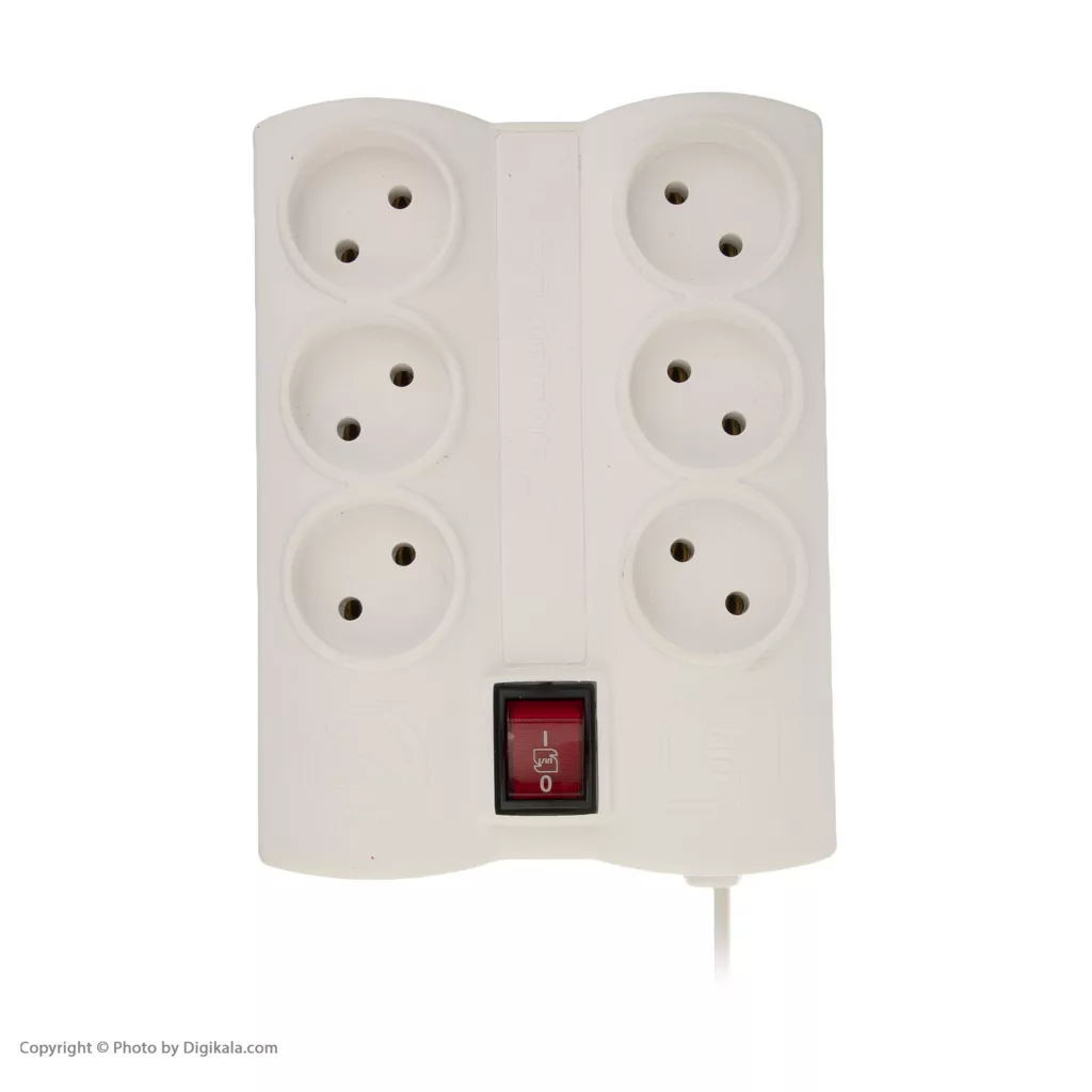 شش راهی برق کاوه مدل KV.6.TM.5M طول 5 متر