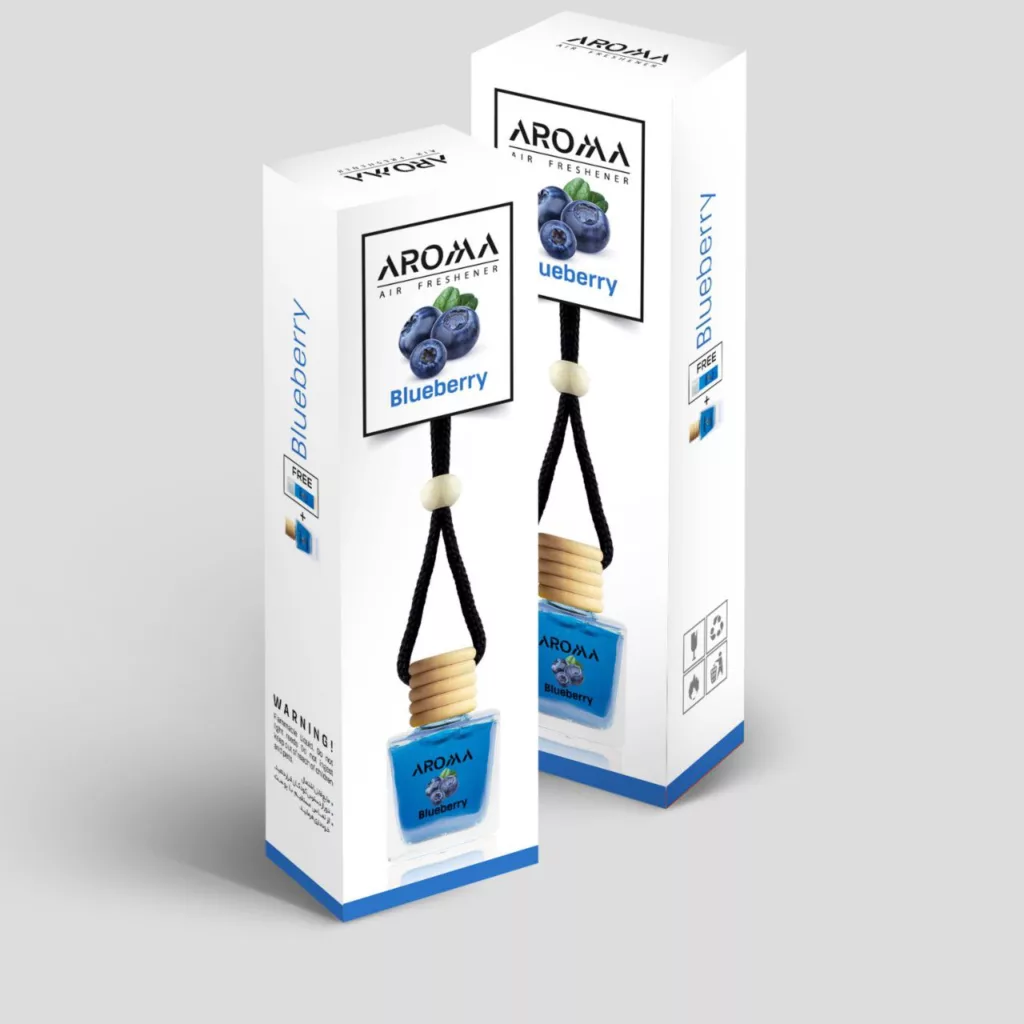 خوشبو کننده خودرو آروما مدل بلوبری حجم 10 میلی لیتر