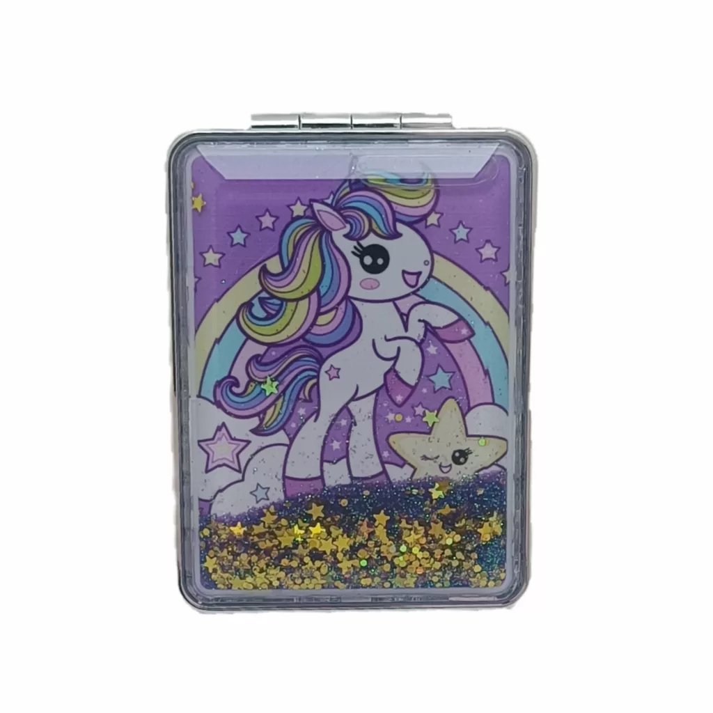 آینه جیبی مدل آکواریومی طرح یونیکورن