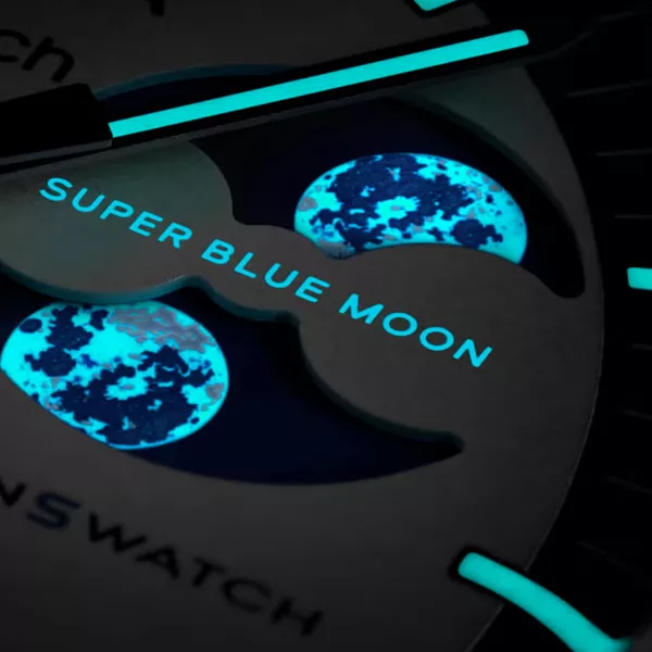 ساعت مچی عقربه‌ای مکانیکی مدل Super Blue Moon Omega x Swatch