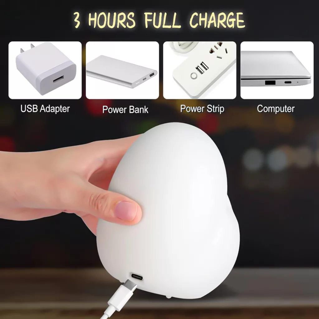 چراغ خواب مدل ضربه ای طرح اردک کد 118