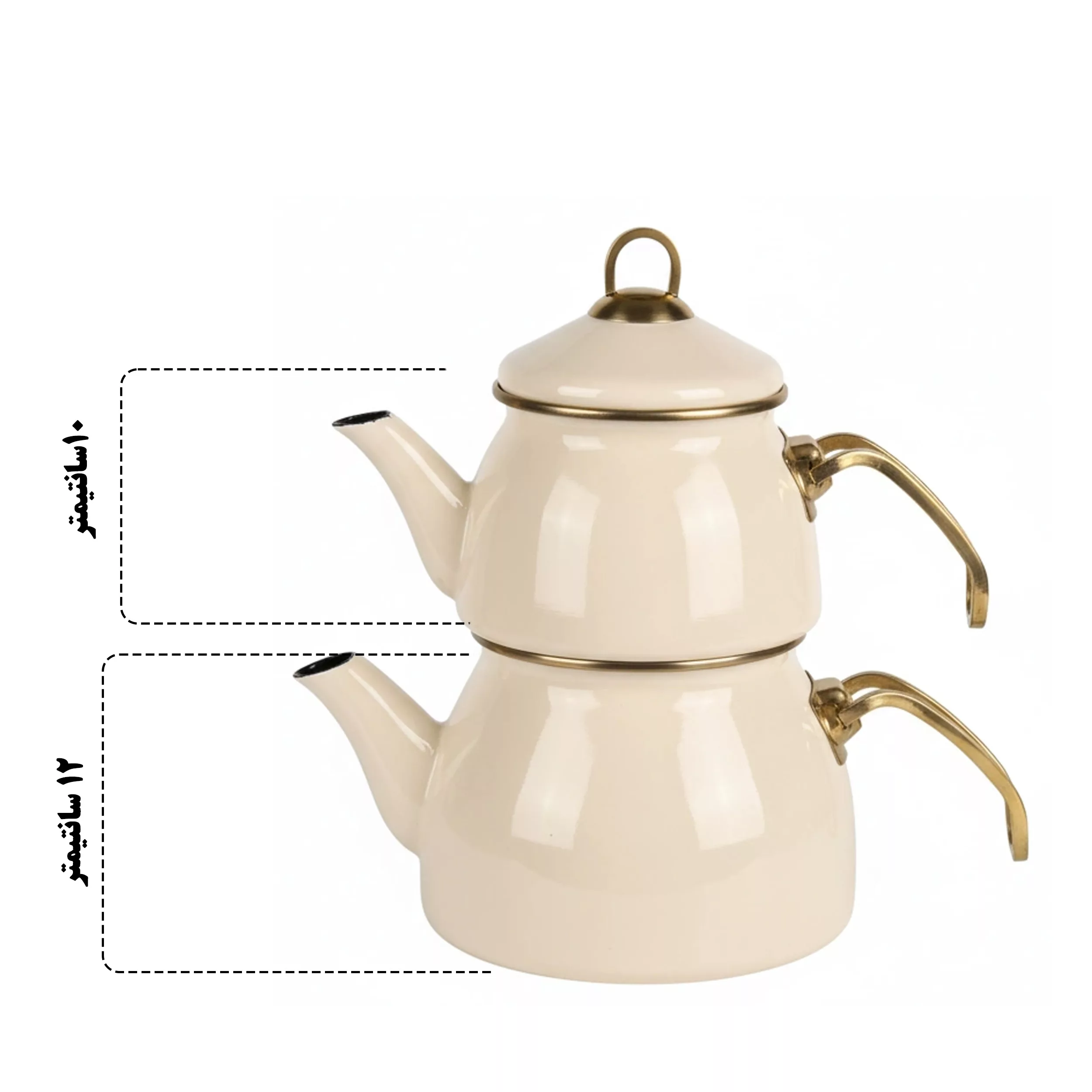 ست کتری و قوری شاهین مدل EMAYE_CR گنجایش کتری 2.1 لیتر گنجایش قوری 1.1 لیتر