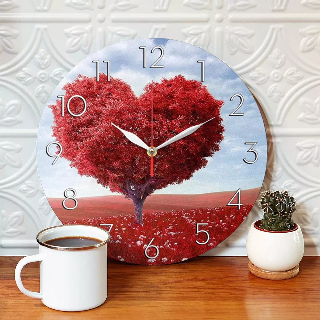 ساعت دیواری طرح درخت قلب کد 1272
