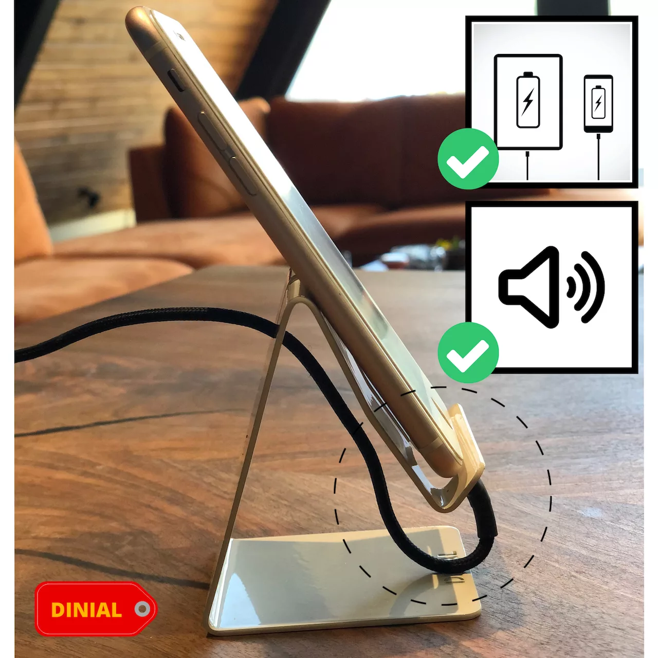 پایه نگهدارنده گوشی موبایل و تبلت دینیال مدل -0007