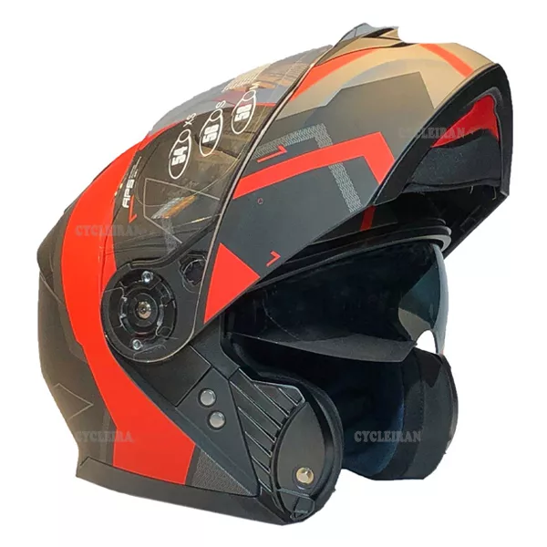 کلاه کاسکت راپیدو مدل فک متحرک عینک دار کد LIN_BR