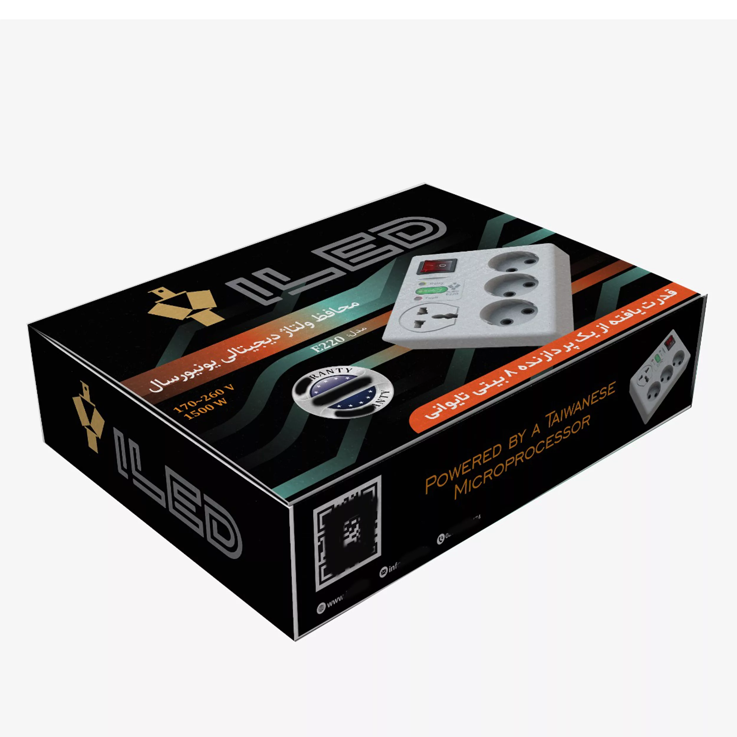 محافظ ولتاژ آی لِد مدل یونیورسال دیجیتالی کد E220 new