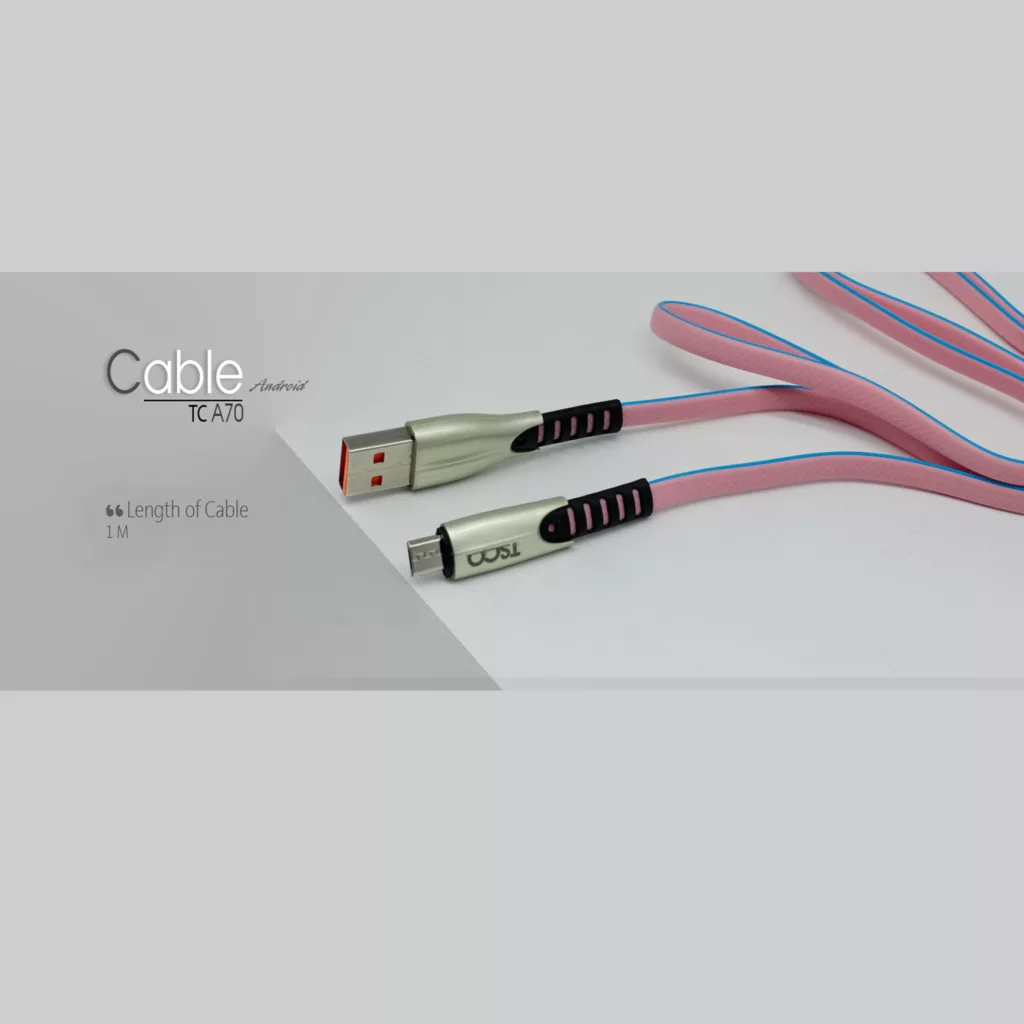کابل تبدیل USB به microUSB تسکو مدل TC A70 طول 1 متر