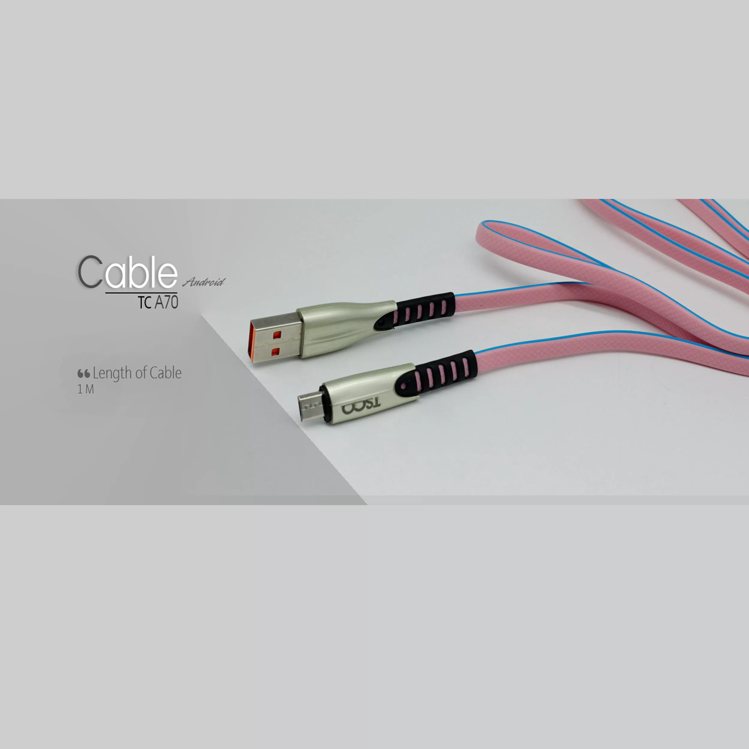 کابل تبدیل USB به microUSB تسکو مدل TC A70 طول 1 متر