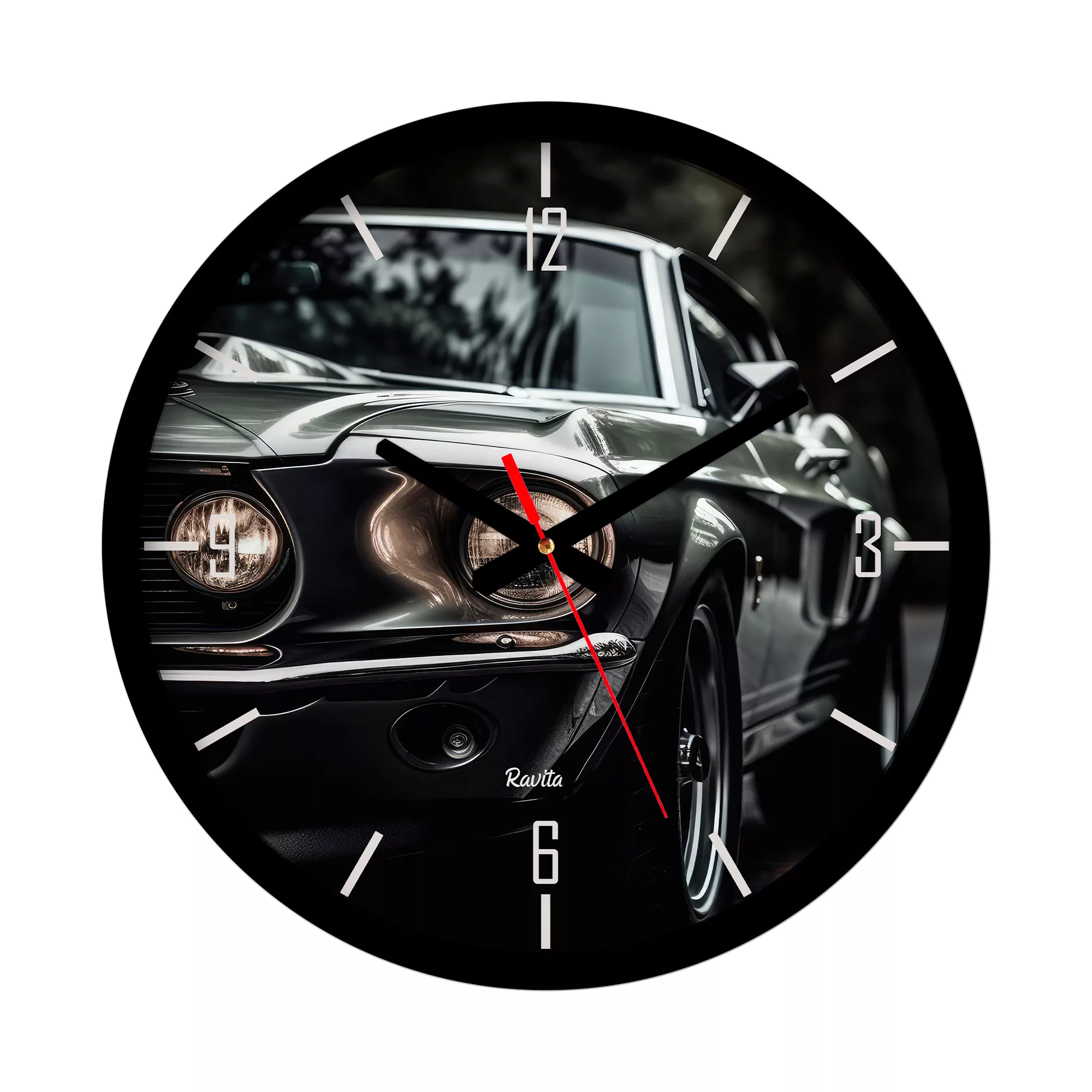 ساعت دیواری  کوارتز راویتا مدل ماشین کد 3644