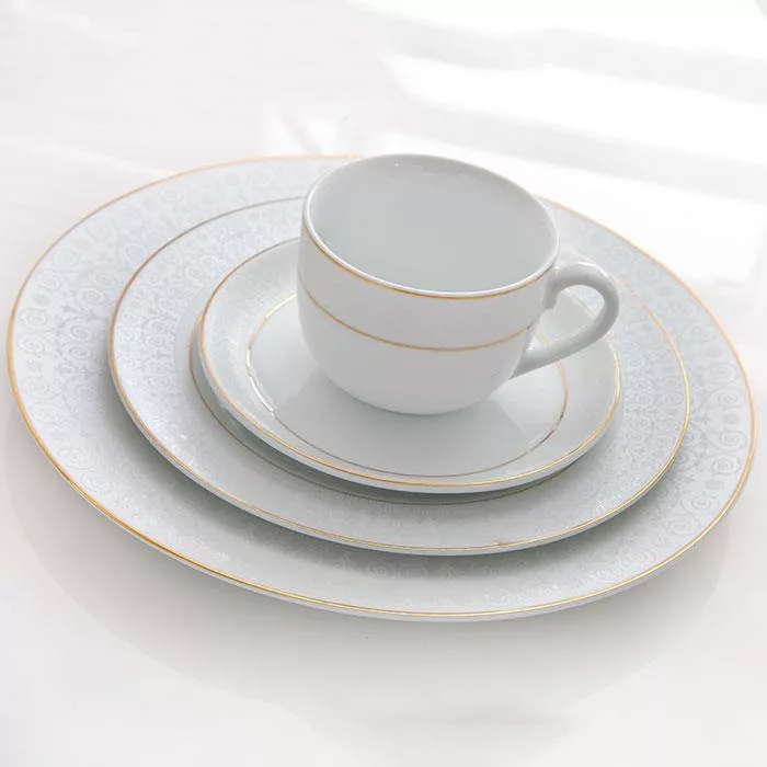 سرویس 102 پارچه چینی زرین ایران سری ایتالیا اف مدل صدف درجه عالی