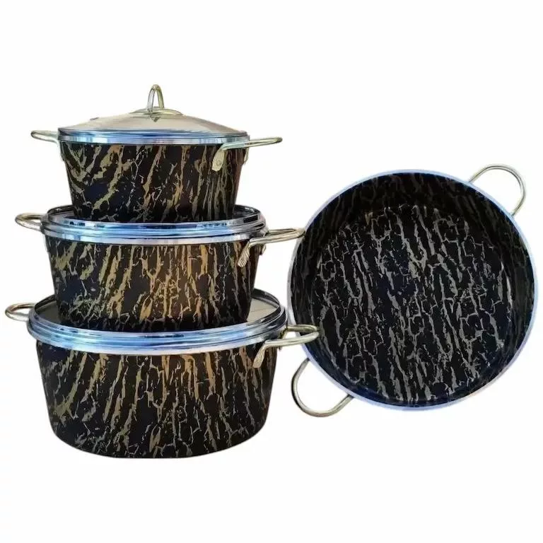 سرویس قابلمه و تابه گرانیتی گرانیتی 7 پارچه مدل ماربل کد 07