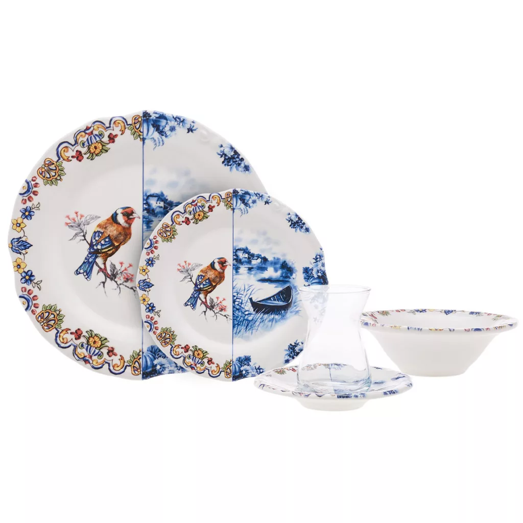 سرویس صبحانه‌خوری 26 پارچه 6 نفره کاراجا مدل Leland Birdy