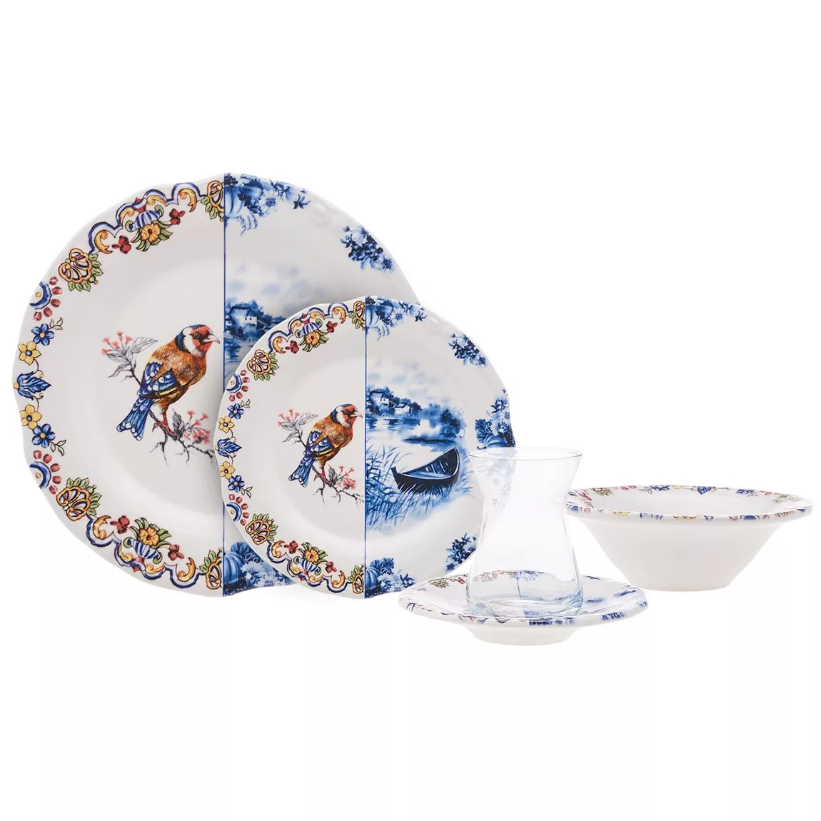 سرویس صبحانه‌خوری 26 پارچه 6 نفره کاراجا مدل Leland Birdy