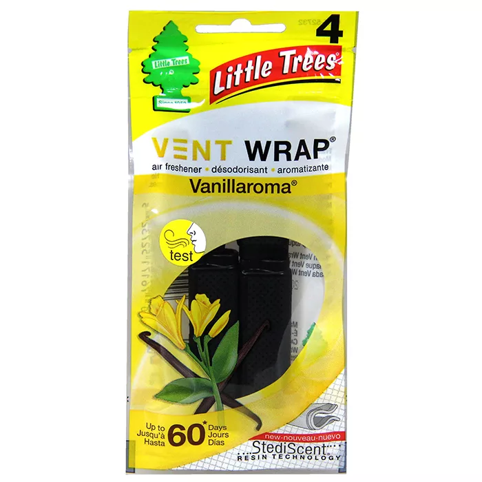 خوشبوکننده خودرو لیتل تریس مدل Vent Wrap کد Vanillaroma مجموعه 4 عددی