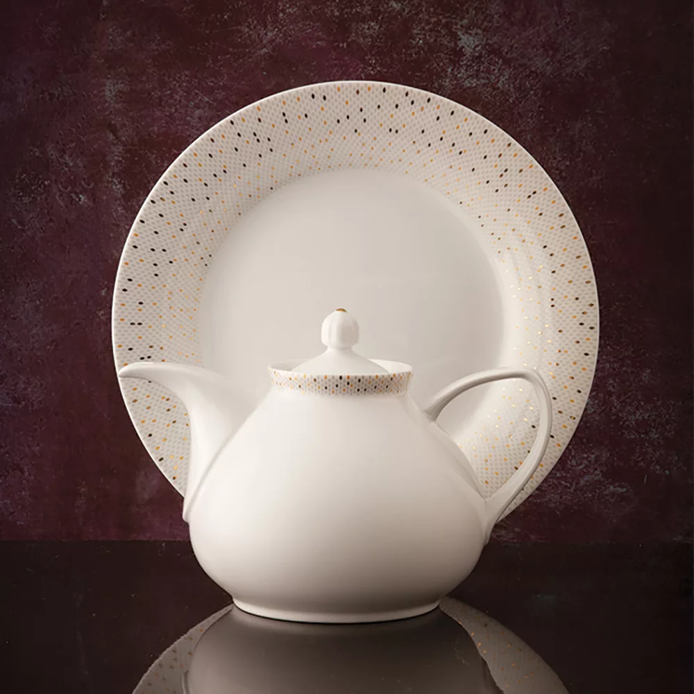 سرویس غذاخوری 108 پارچه چینی زرین ایران سری شهرزاد مدل سان رایز درجه عالی