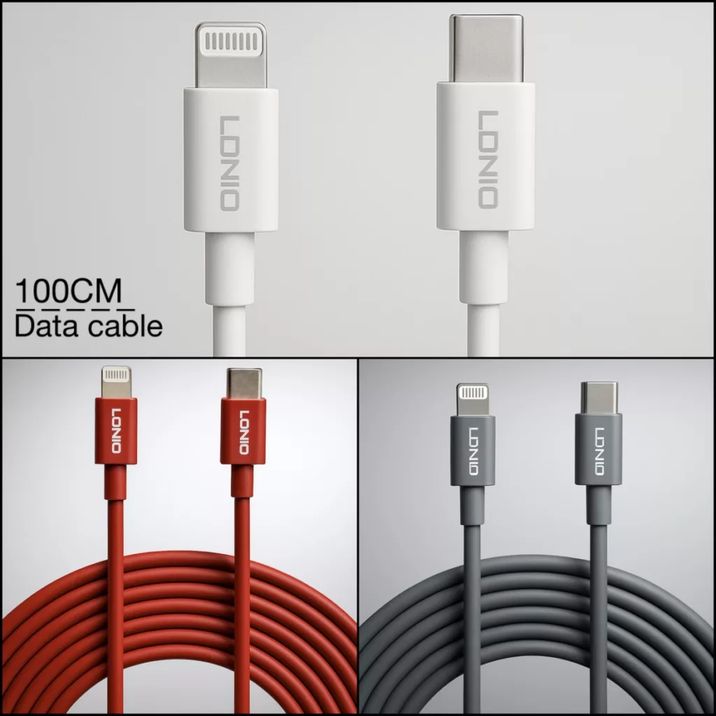 کابل شارژ USB-C به لایتنینگ الدینیو مدل 13pro Max طول 1 متر