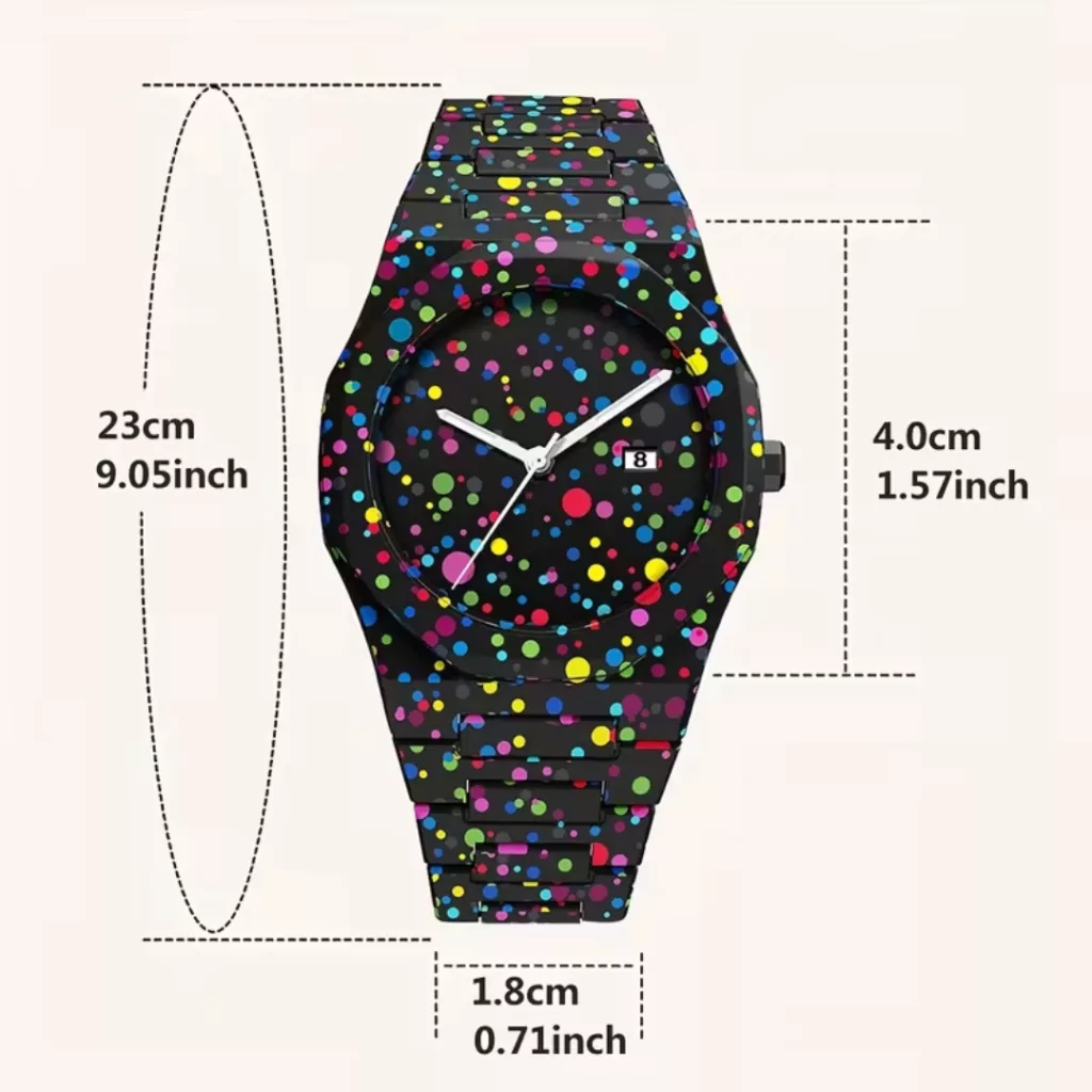 ساعت مچی عقربه‌ای  مدل اسپرت لوکس بند سبک کربنی قفل مخفی کد L2