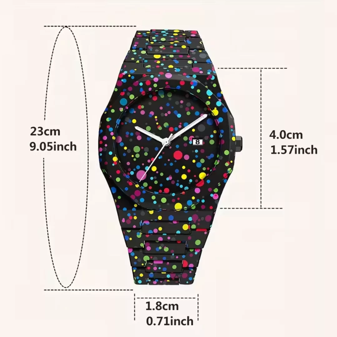 ساعت مچی عقربه‌ای  مدل اسپرت لوکس بند سبک کربنی قفل مخفی کد L2