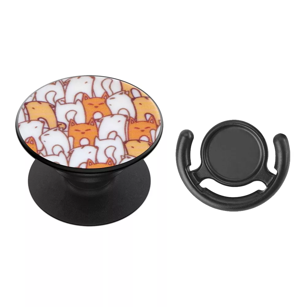 پایه نگهدارنده گوشی موبایل پاپ سوکت مدل گربه به همراه پاپ کلیپ