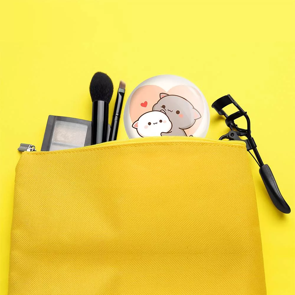 آینه جیبی خندالو مدل گربه های بامزه  کد 22032