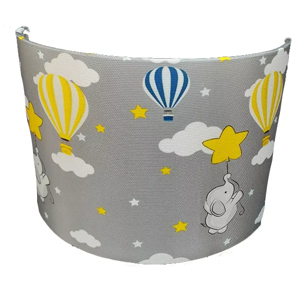 لوستر و آباژور کودک مدل فیل و بالن کد 40221 به همراه چراغ خواب و ساعت مجموعه 4 عددی