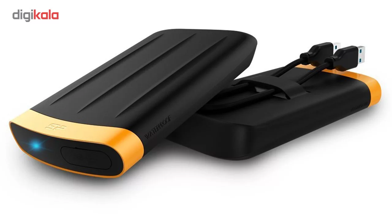 هارد اکسترنال سیلیکون پاور مدل Armor A65 ظرفیت یک ترابایت دارای رابط USB Type-A 3.2