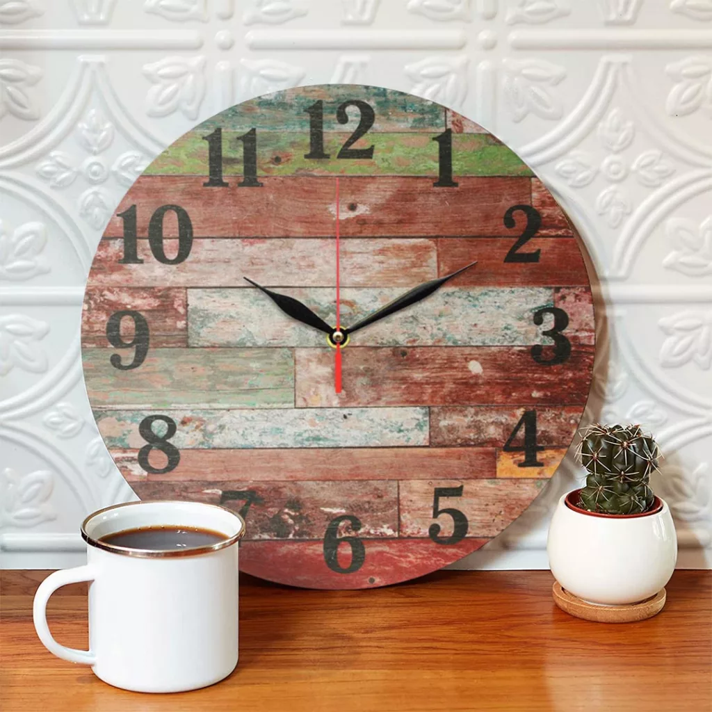 ساعت دیواری طرح چوب آنتیک کد 1412