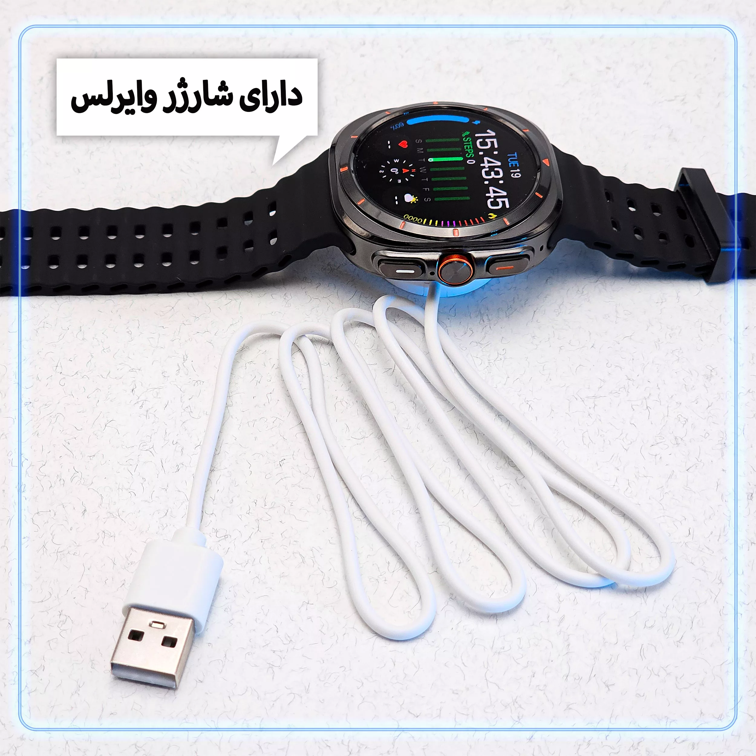 ساعت هوشمند 49 میلی متر وونک مدل S26 Ultra با بند سیلیکونی