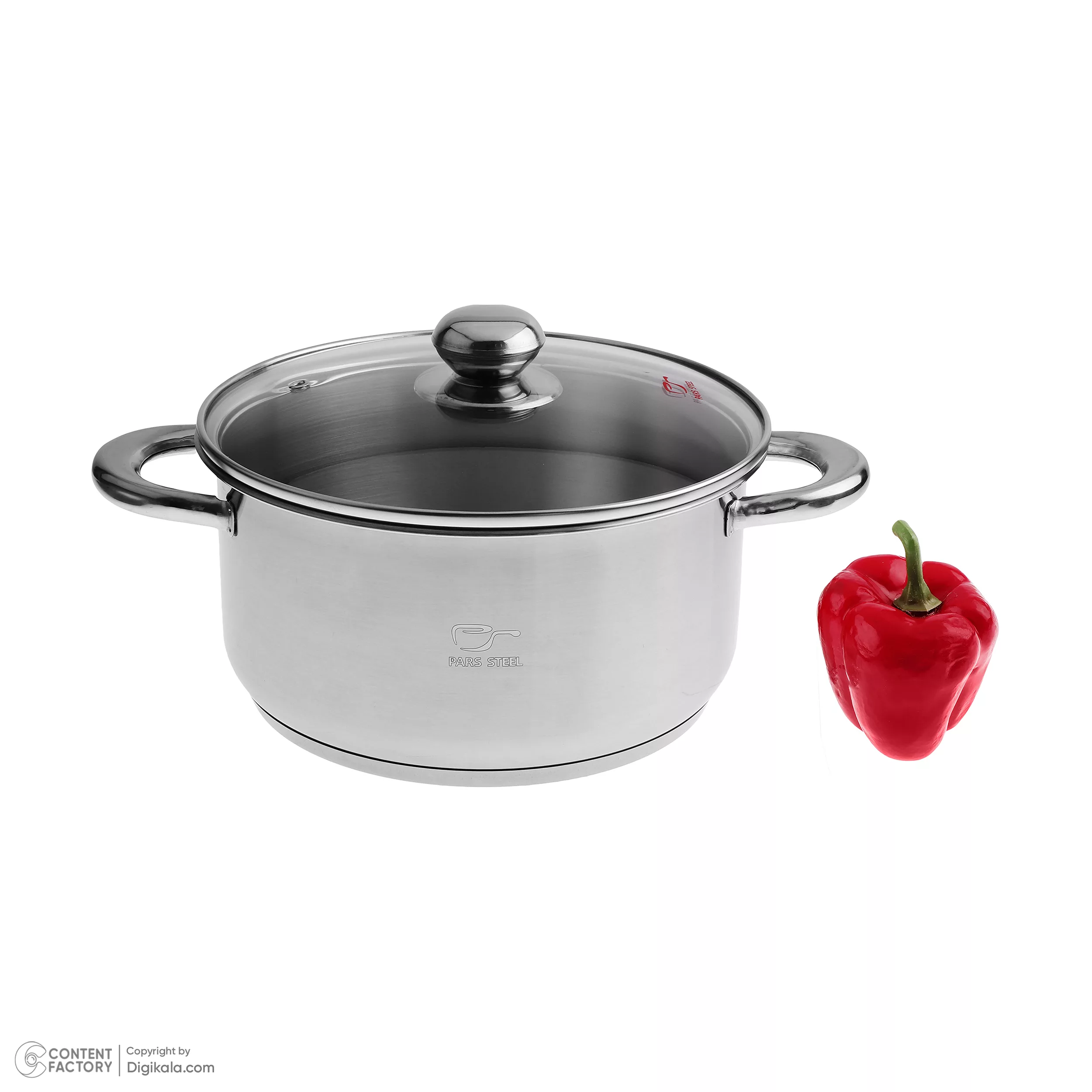 سرویس تابه و قابلمه 3 پارچه پارس استیل مدل فلزی کد 2428