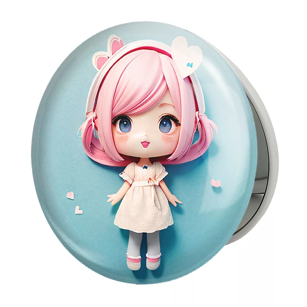 آینه جیبی خندالو طرح دخترانه (Girlish) مدل تاشو کد 36859