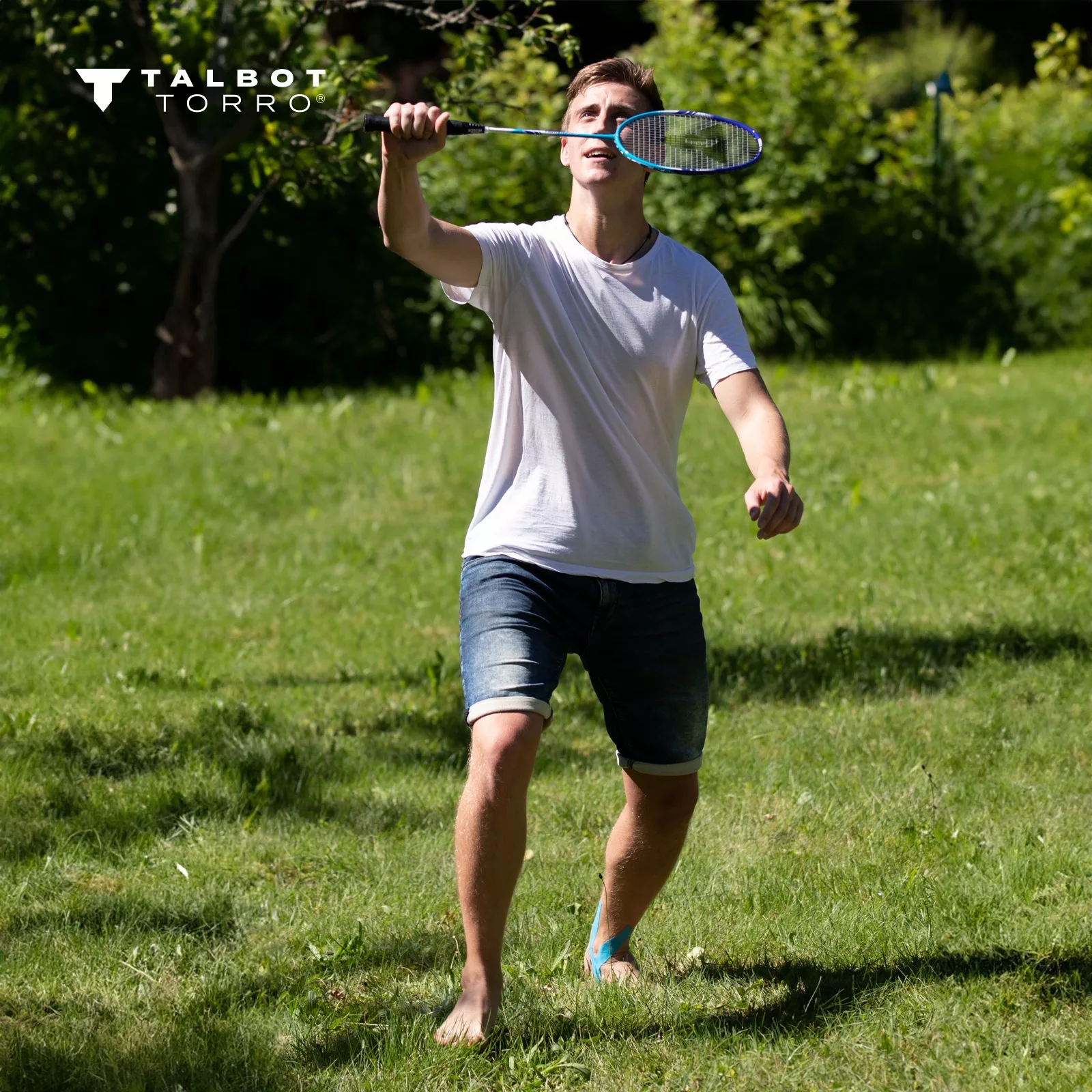 راکت بدمینتون تالبوت تورو مدل Set Fighter Pro به همراه توپ بسته 4 عددی