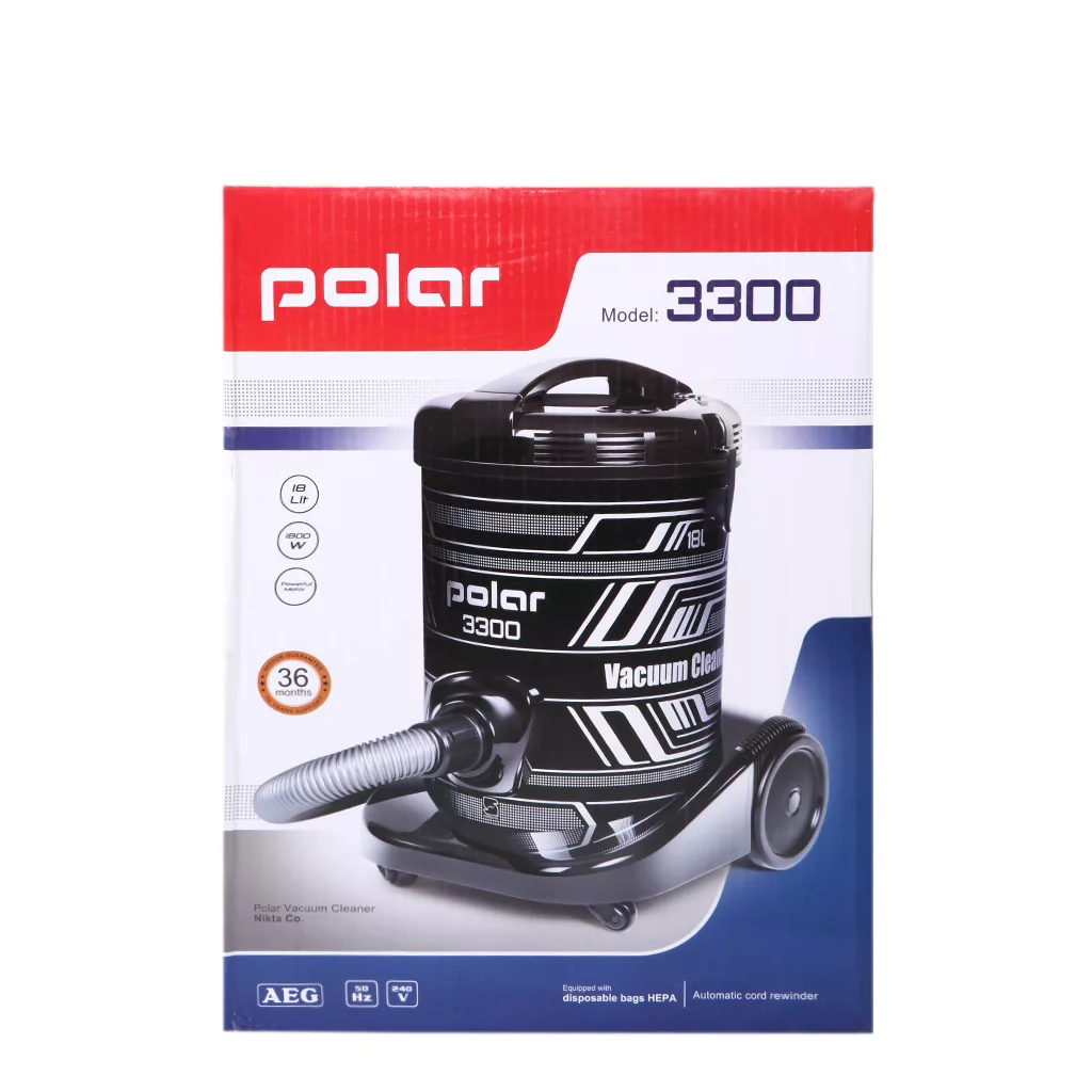 جاروبرقی سطلی پلار مدل 3300