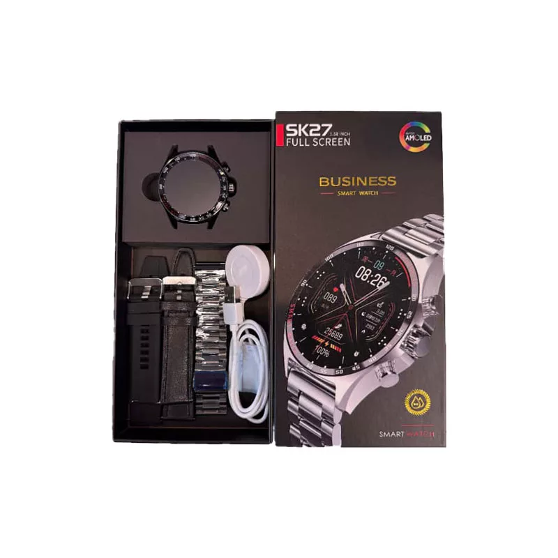ساعت مچی هوشمند 1.93 اینچ لومینکس مدل SK27 با بند سیلیکونی و فلزی و چرمی