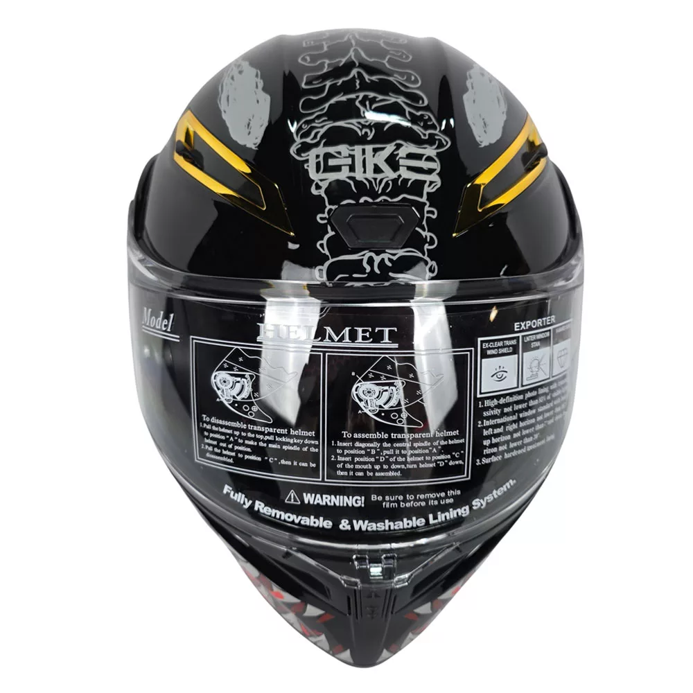 کلاه کاسکت فک متحرک کایک مدل 772 طرح Beast