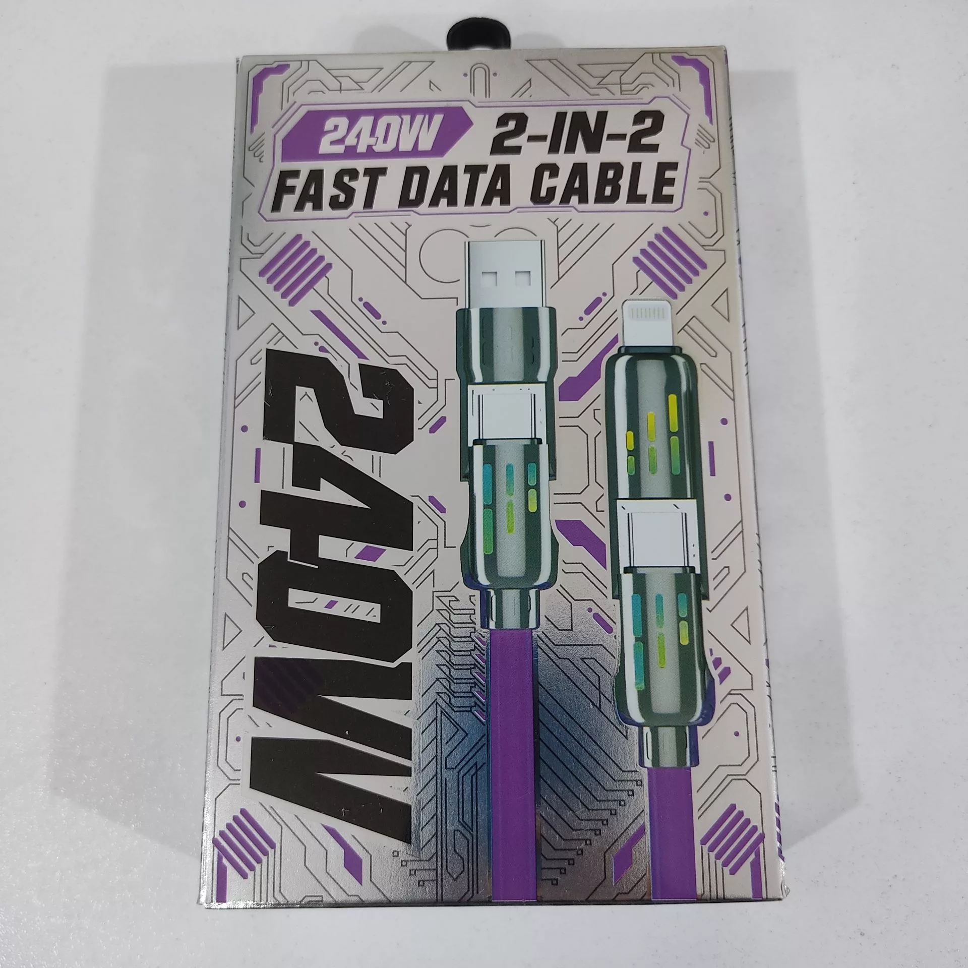 کابل تبدیل USB / USB-C به لایتینگ / USB-C مدل FAST DATA طول 1 متر