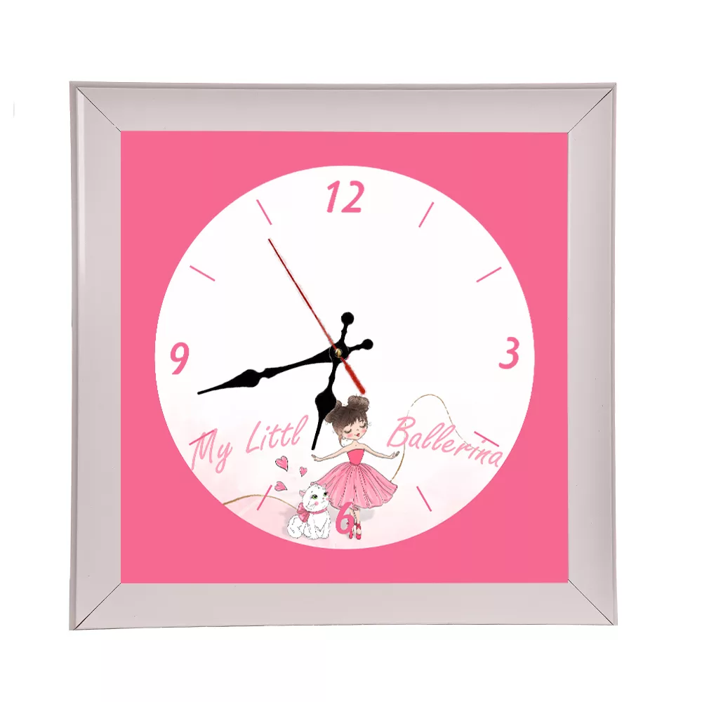 لوستر اتاق کودک مدل دختر و گربه به همراه ساعت دیواری و آباژور رومیزی