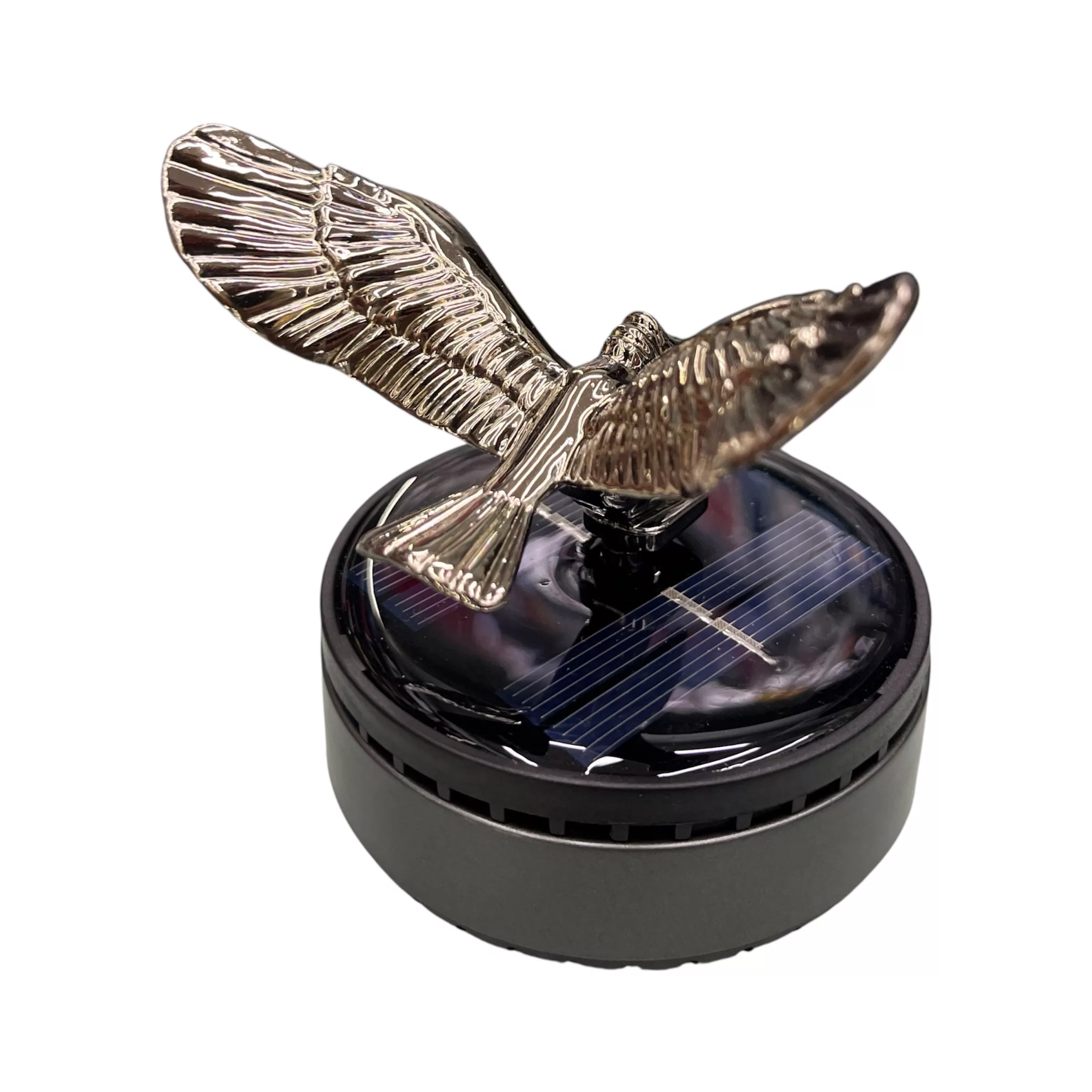 خوشبوکننده  رو داشبوردی خودرو مدل سولار خورشیدی چرخشی طرح پرنده کد BLK