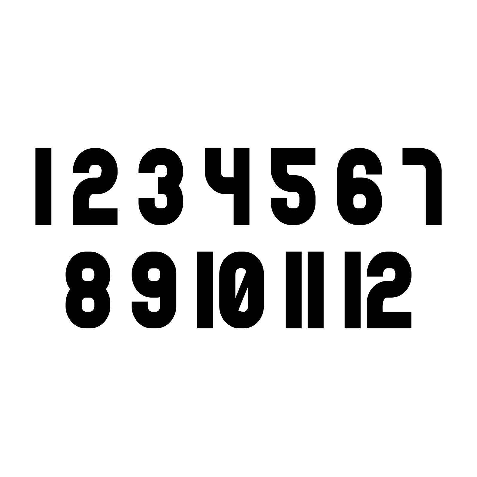 اعداد ساعت دیواری مدل 6cm کد C68-2 مجموعه 15 عددی