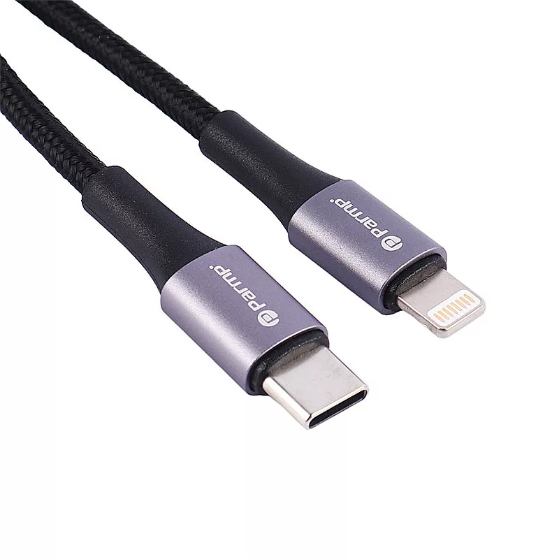 کابل تبدیل USB-C به لایتنینگ پارمپ مدل Efficiency Speed 27W طول 0.3 متر