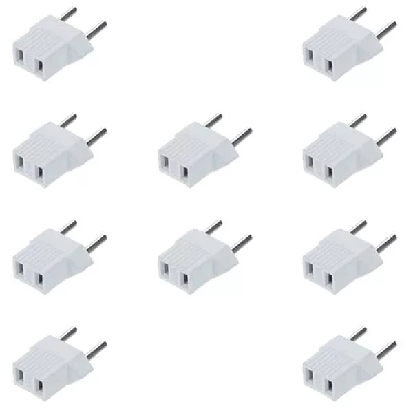 تبدیل دوشاخه برق 2 به 2 مدل 2TO.2 بسته 10 عددی