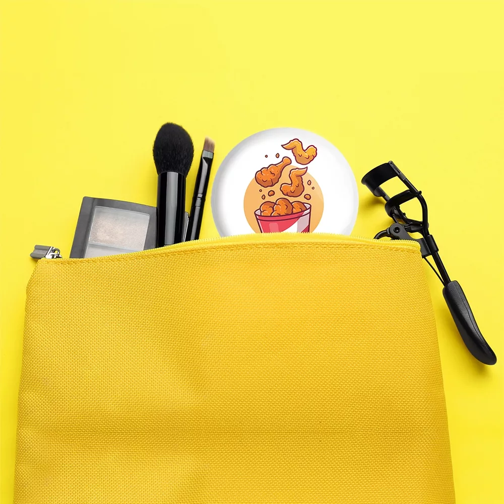 آینه جیبی خندالو مدل فست فود سوخاری کد 29468