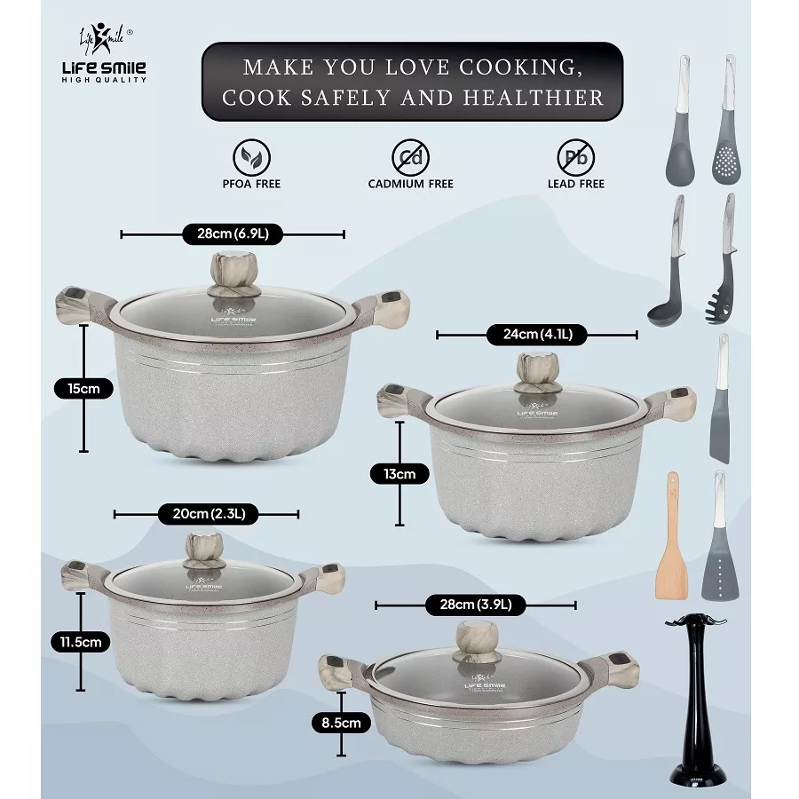 سرویس پخت و پز 9 پارچه لایف اسمایل مدل LIFEP2N-9