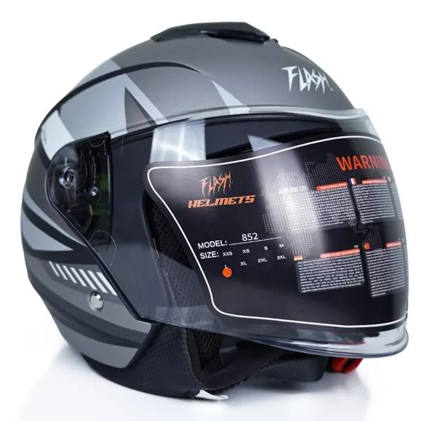 کلاه کاسکت فلش مدل فک متحرک عینکدار کد 852