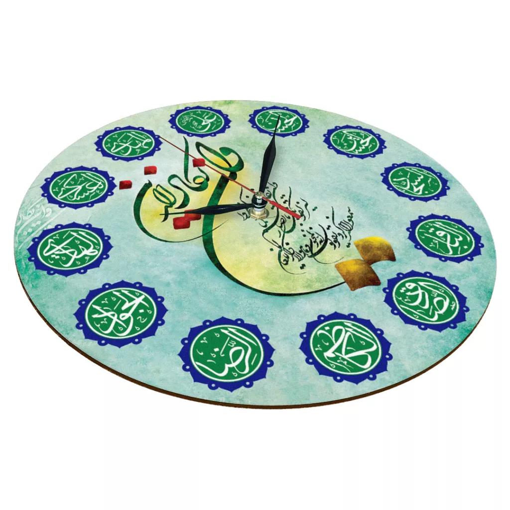 ساعت دیواری طرح و ان یکاد و دوازده امام کد 1282