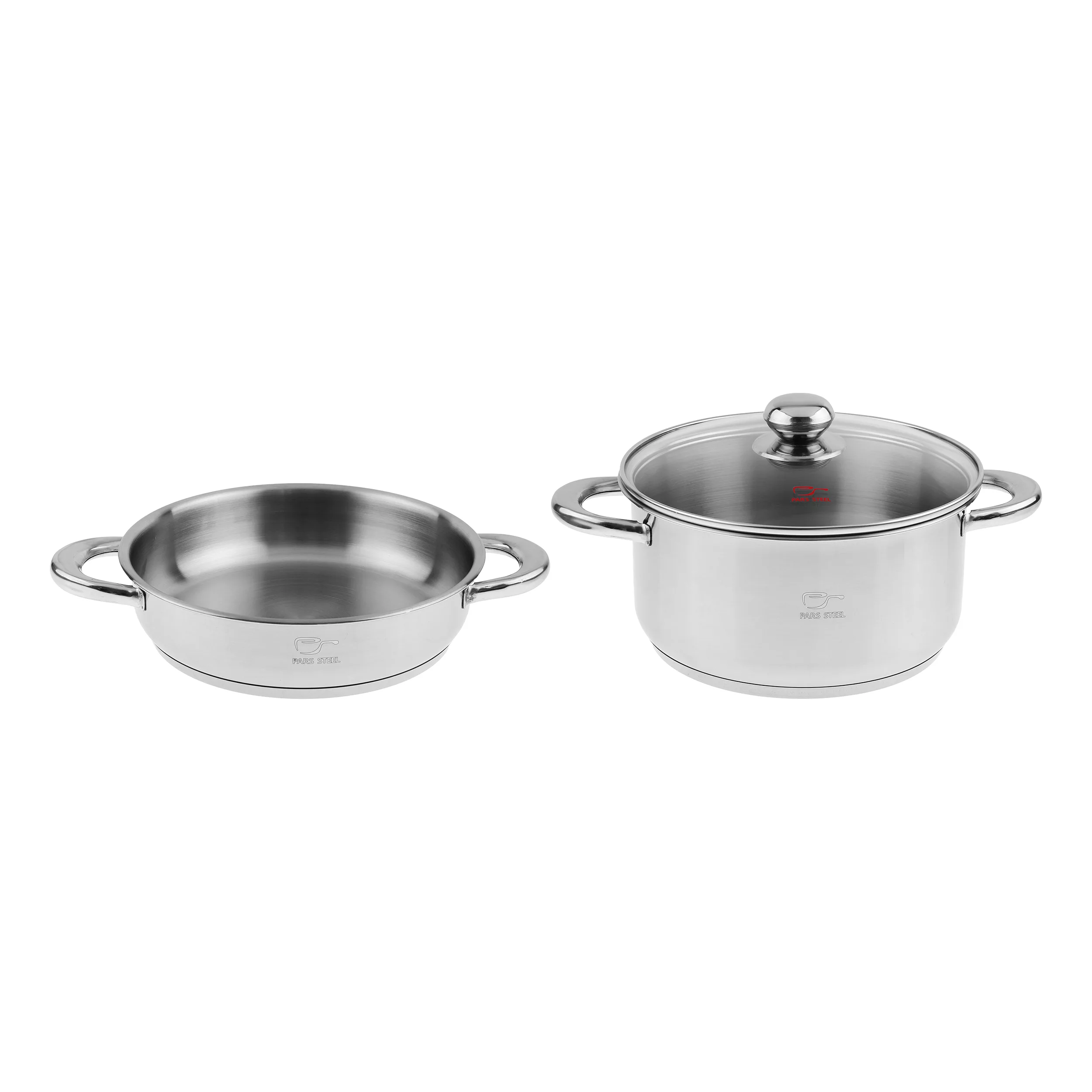 سرویس تابه و قابلمه 3 پارچه پارس استیل مدل فلزی کد 2424